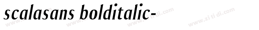 scalasans bolditalic字体转换